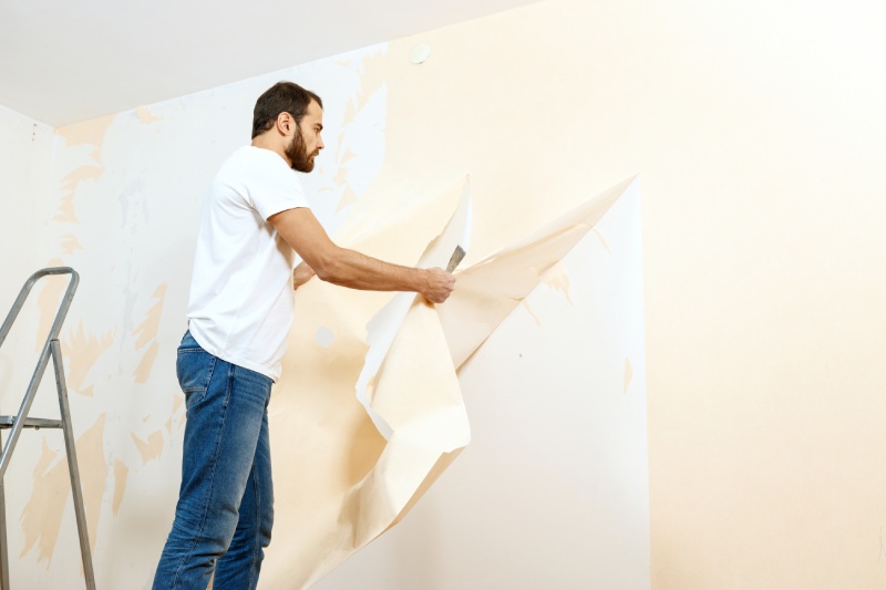Wallpaper Removal Scraper Process