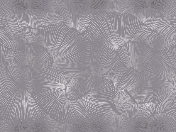 Aerisca, Silver Petal Drift Wallpaper Mural