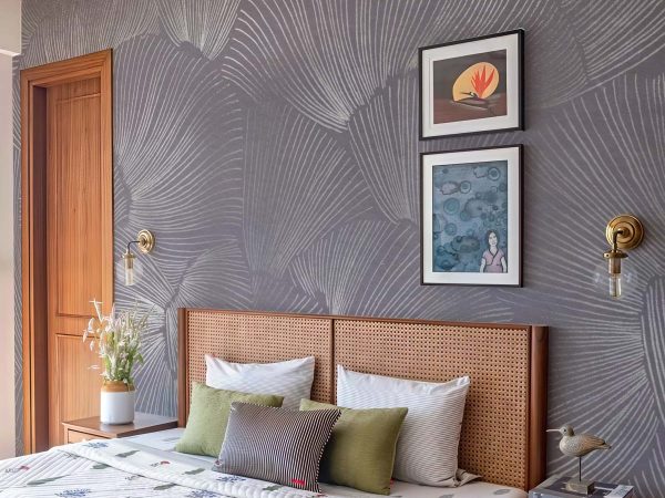 Aerisca, Silver Petal Drift Wallpaper Mural