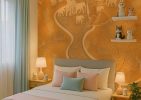 Elaris, Ancient Tale in Gold Wallpaper Mural