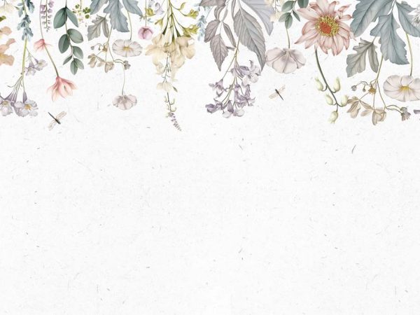 Hanging Garden, Soft White Blossom Wallpaper Mural