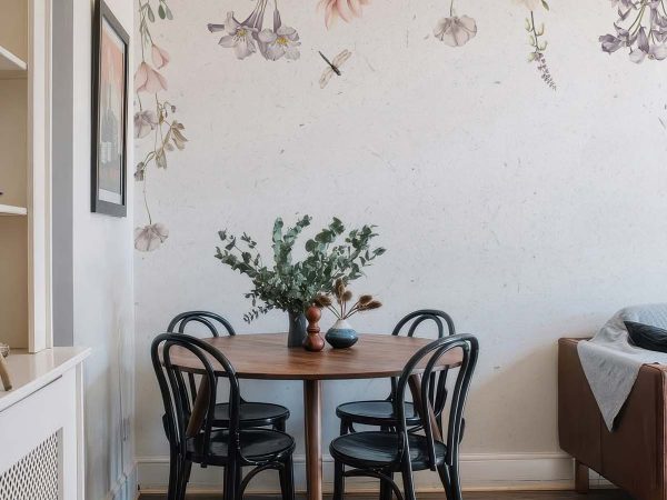 Hanging Garden, Soft White Blossom Wallpaper Mural