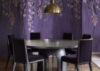 Lavender Canopy, Exotic Hanging Floral Vines Wallpaper Mural