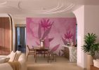 Pink Mirage, Contemporary Floral Elegance Mural