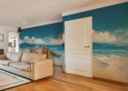 Seabrush, Painted Waves Sandy Textures Wallpaper Mural