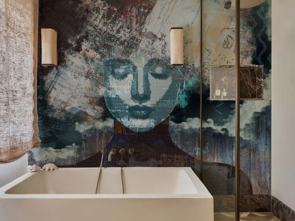 Serapha, Midnight Mist Abstract Muse Mural