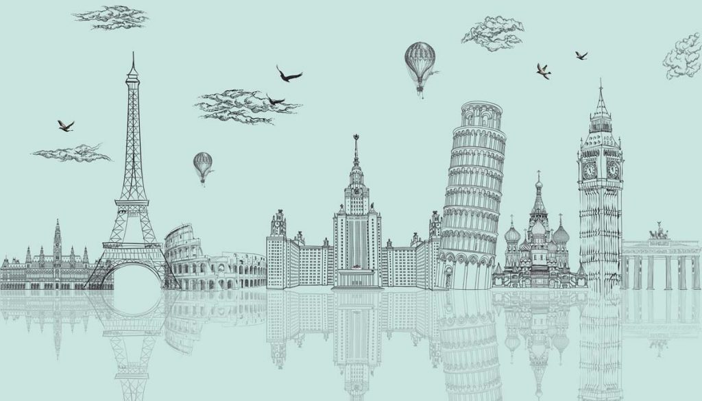 Aurelia, Urban Green Global Landmarks Wallpaper Mural
