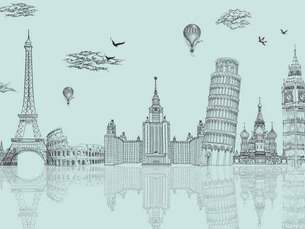 Aurelia, Urban Green Global Landmarks Wallpaper Mural