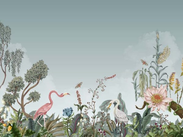 Tropique Muse, Mint Green Wallpaper Mural