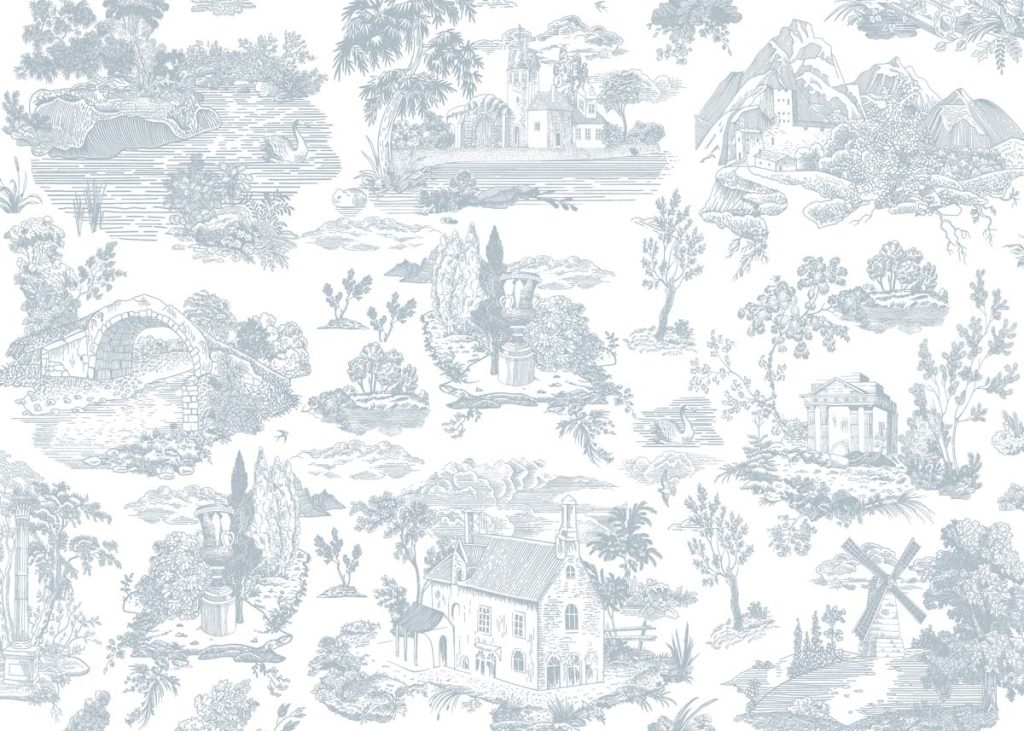 Villeneuve, Pastoral Village Wallpaper Mural