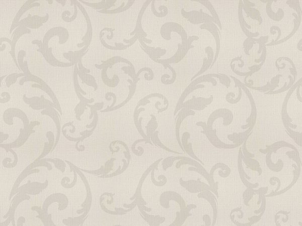 Vintage Curl Off White Wallpaper