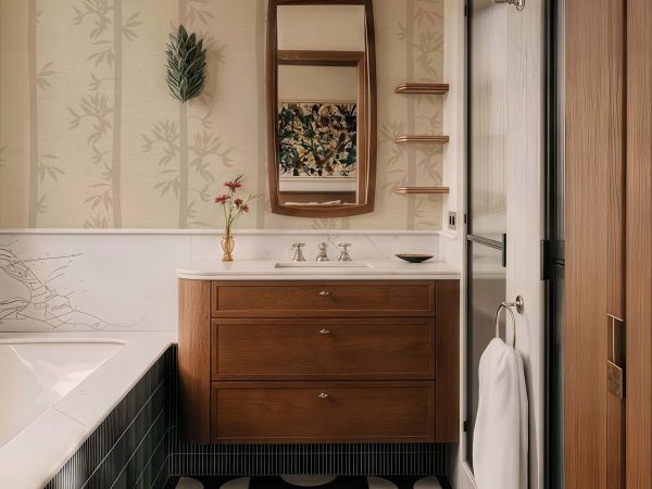 Whispering Bamboo, Taupe Serenity Wallpaper Mural