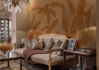Zanara, Muted Ochre Tones Leaves Wallpaper Mural