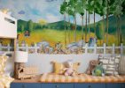 Frostel, Cheerful Forest Morning with Furry Friends Mural