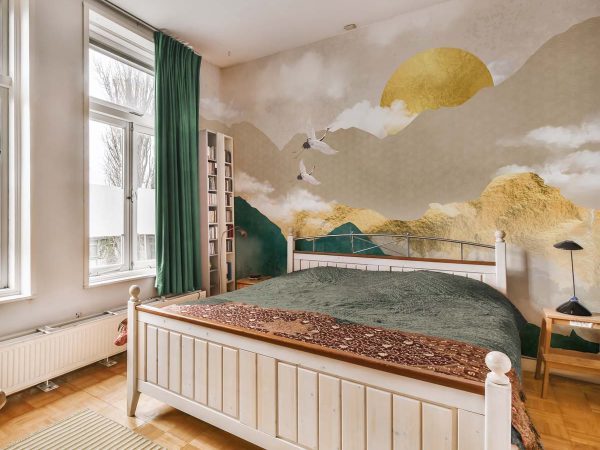 Kumiko, Golden Moment in A Peaceful Japanese Scene Mural