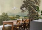 Pastoral, Timeless Mid Century English Countryside Painting Mural