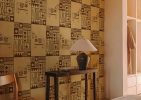 Petroglyphs, Warm Brown Tribal Pattern Wallpaper