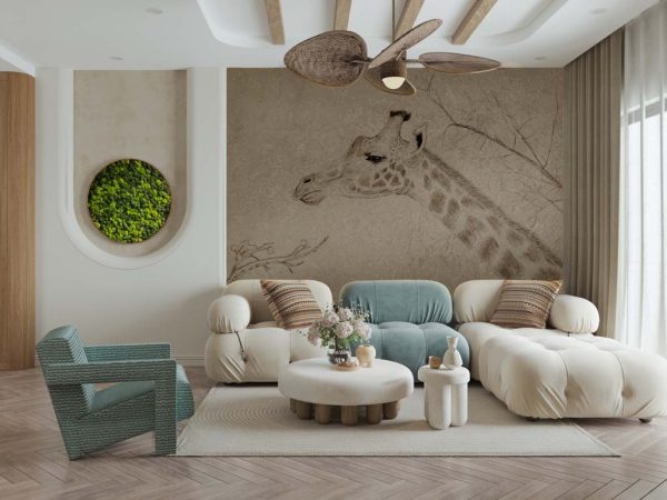 Serengeti, A Classic Sketch From The Heart of The Wild Mural